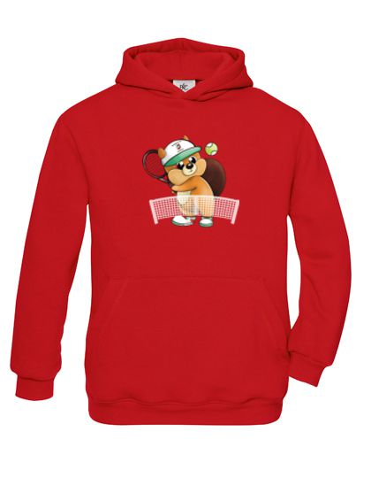 Kapuzenpullover Flip spielt Tennis