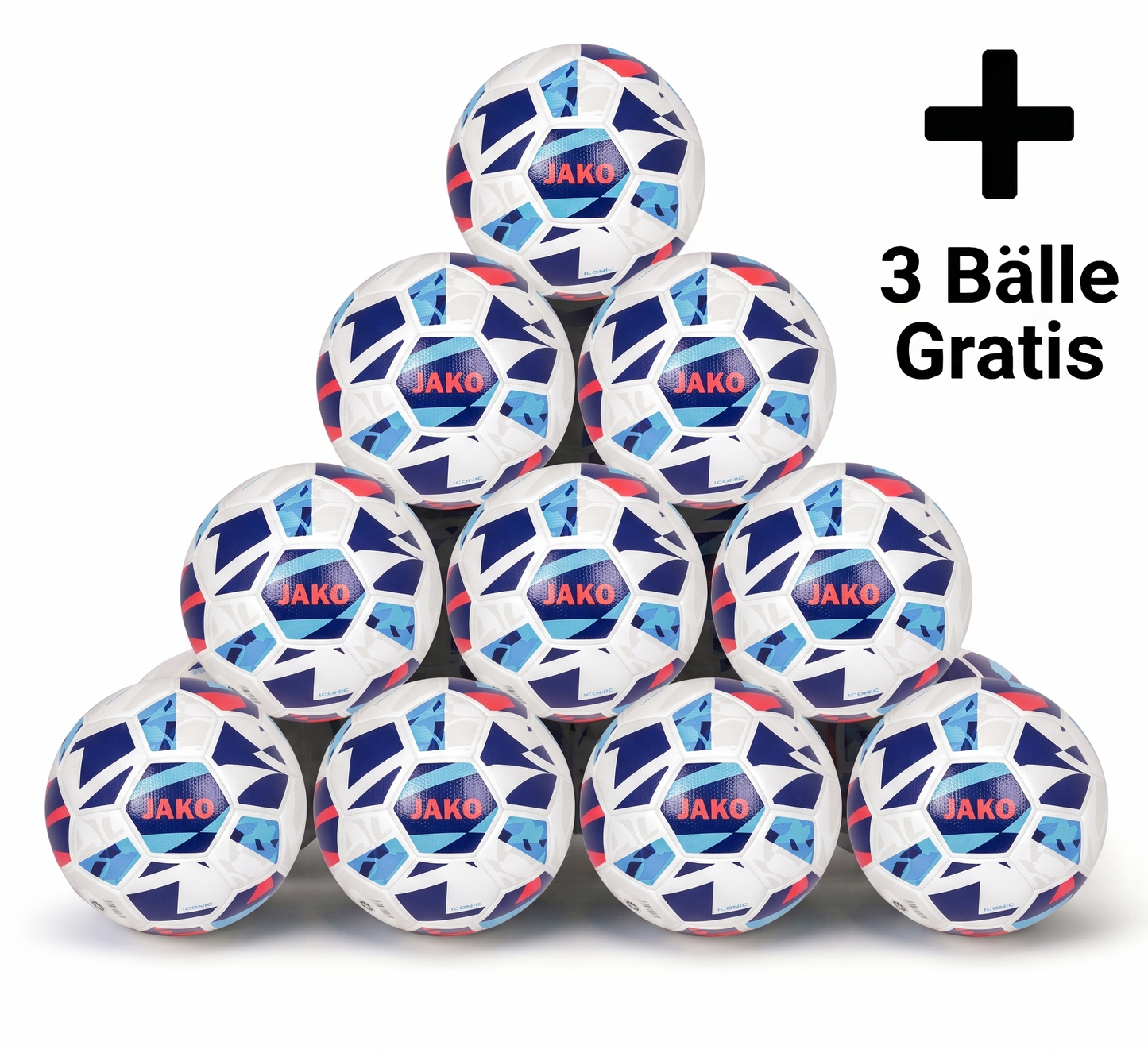 10er Ballpaket Trainingsball Iconic + 3 Bälle gratis