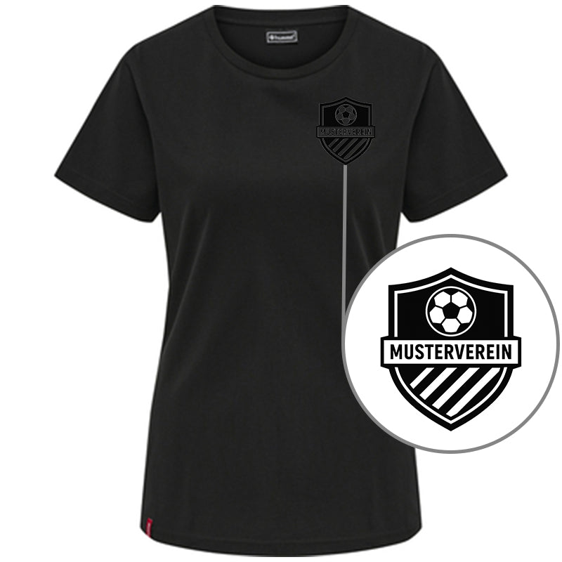 Damen Hummel Red Basic T-Shirt inkl. Vereinswappen