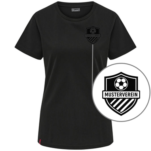 Damen Hummel Red Basic T-Shirt inkl. Vereinswappen